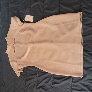 Pink soft velvet dress